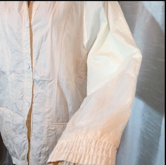 Haband Waterproof Windbreaker, Tudor CT Women Jacket off-white, BttnUp, Pckts,M - Picture 8 of 11